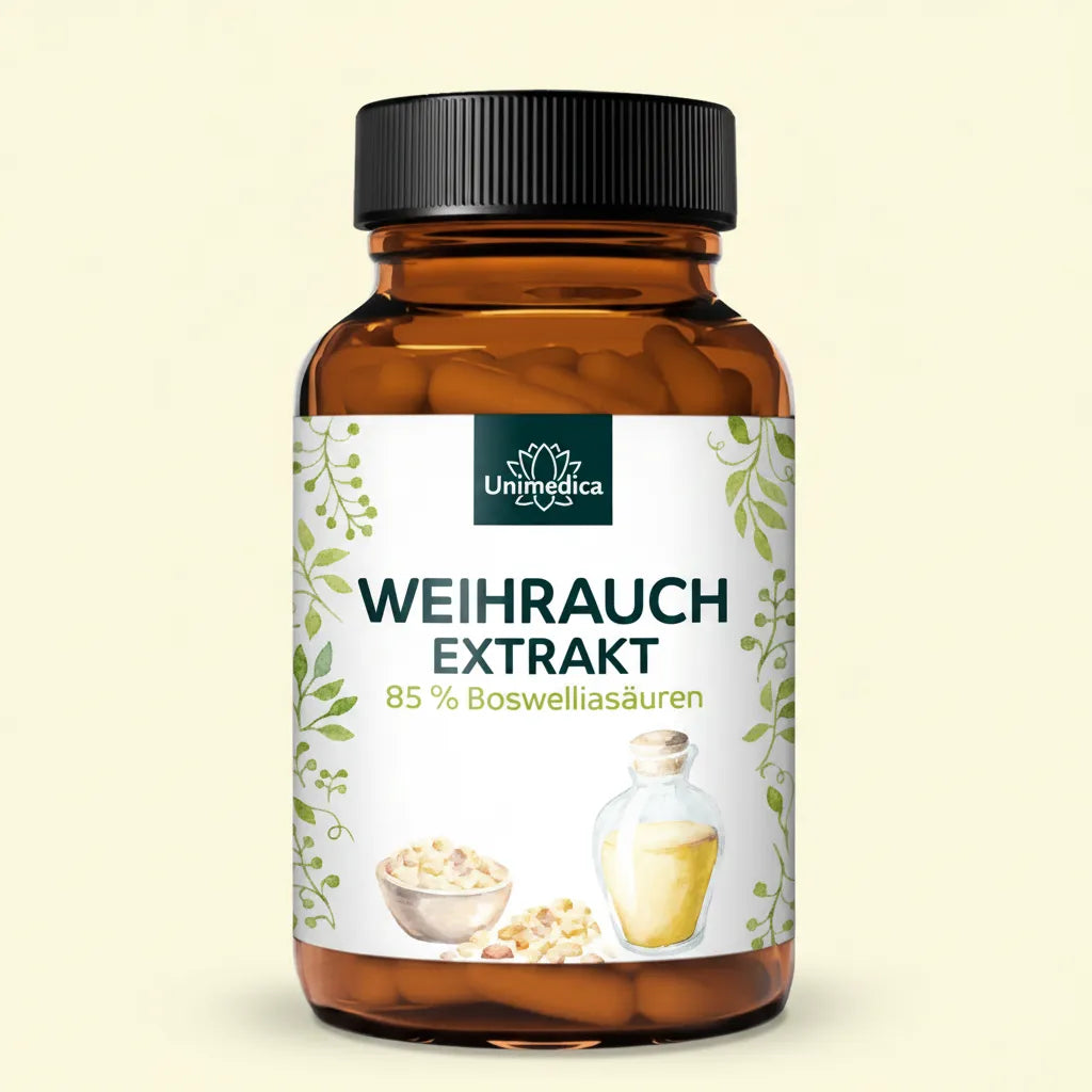 Weihrauch Extrakt - Boswellia serrata - 638 mg pro Tagesdosis (2 Kapseln) -  von Unimedica Packshot