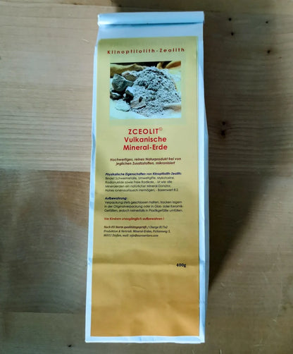 Zeolith vermahlen, in Tüte