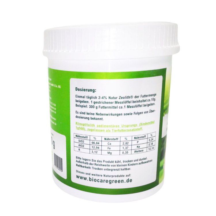 Natur Zeolith für Hunde 500g biocaregreen 100% ökologisch Für gesundes, glänzendes Fell Frei von Zusätzen Unterstützt die Bioverfügbarkeit von Nährstoffen Kornkammer Natur