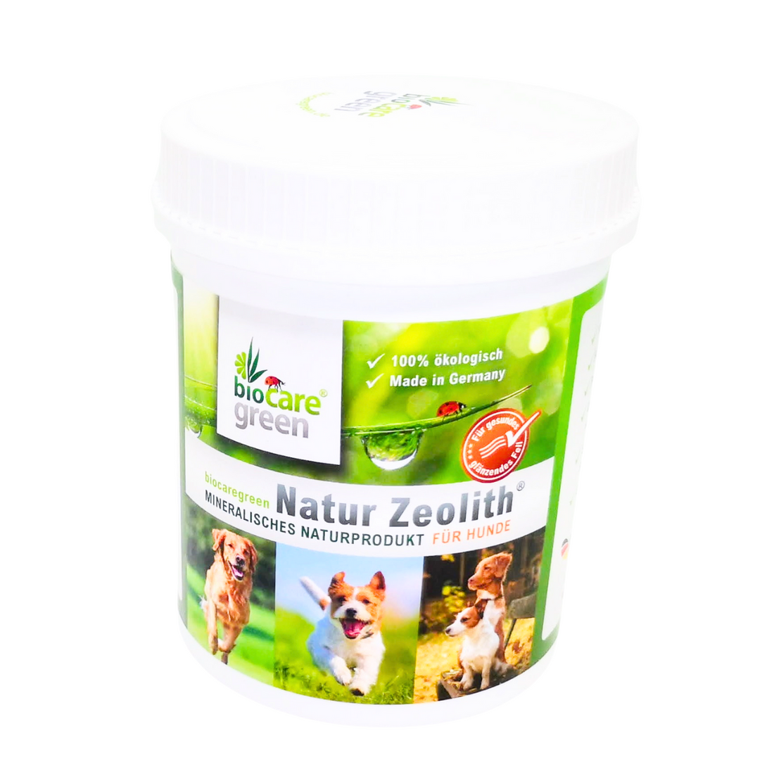 Natur Zeolith für Hunde 500g biocaregreen 100% ökologisch Für gesundes, glänzendes Fell Frei von Zusätzen Unterstützt die Bioverfügbarkeit von Nährstoffen Kornkammer Natur