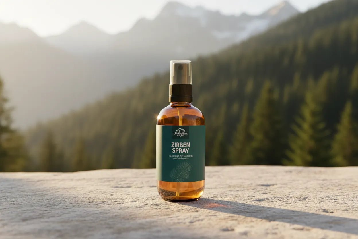 Zirbenspray - Raumduft mit Zirbenöl aus Wildwuchs - 100 ml - Unimedica - RaumsprayUnimedica Kornkammer Natur